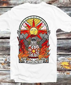 Praise The Sun Tarot Card Vintage Tee for Dark Souls Gamers - Cool Anime Gift Idea
