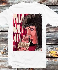 Pulp Fiction's Mia Wallace Selfie Tee - Cool Gift for Fans of Classic Films