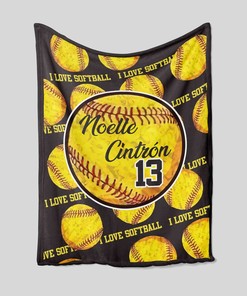 Quilt Blanket - Softball, Baseball, Family or Great Gifts for Family
