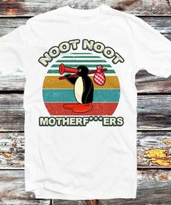 Rainbow Pingu Cartoon Anime Tee - Fun Gift for Madafakas and Anime Lovers