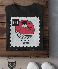 Ramen Sushi Manga Anime T-Shirt - Mount Fuji Stamp Tee