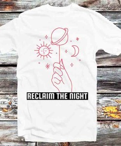 Reclaim The Night Sun and Moon T-Shirt - Empowering Gift for Anime Lovers and Fans