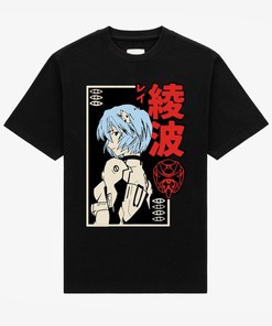 Rei NGE Manga Shirt - 90s Classic Anime Graphic Tee for Fans