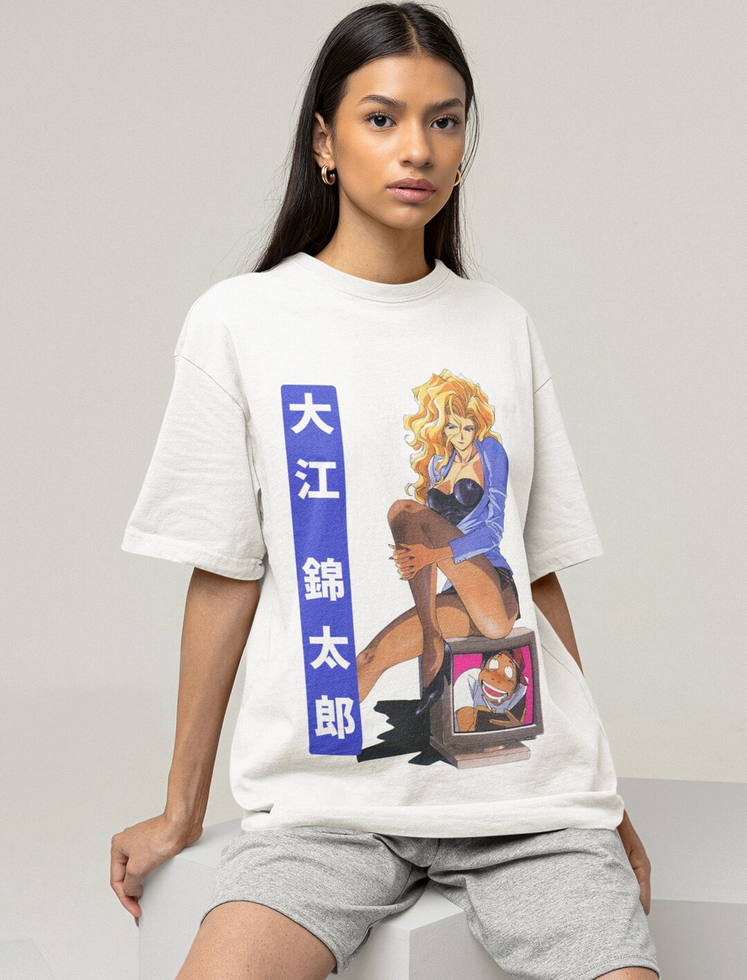 Retro Golden Boy Anime Tee for Fans - Madame President Waifu Shirt