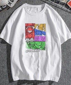 Retro Japanese Anime Tee, White Cotton Manga Shirt for Men and Women - Harajuku Clothing with Design, Perfect Anime Lover Gift