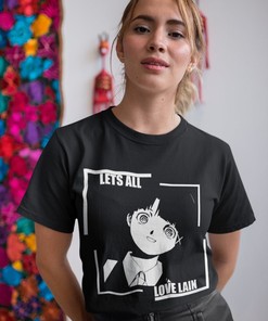 Retro Serial Experiments Lain T-Shirt - Vintage Manga Tee with Classic Anime Design