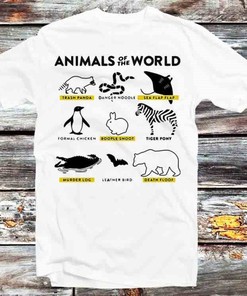 Retro Tee for Animal Lovers - Animals of The World Tee