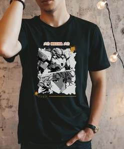 Robot Anime Tee for Gamers: Manga Style Apparel & Unique Gift for Anime Lovers