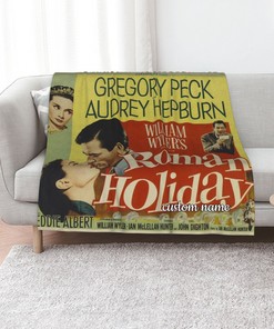 Roman Holiday Quilt Blanket: Personalized Gift for Picnic and Living Room