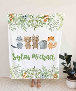 Safari Woodland Baby Blanket Bedding Set - Great Gifts for Family