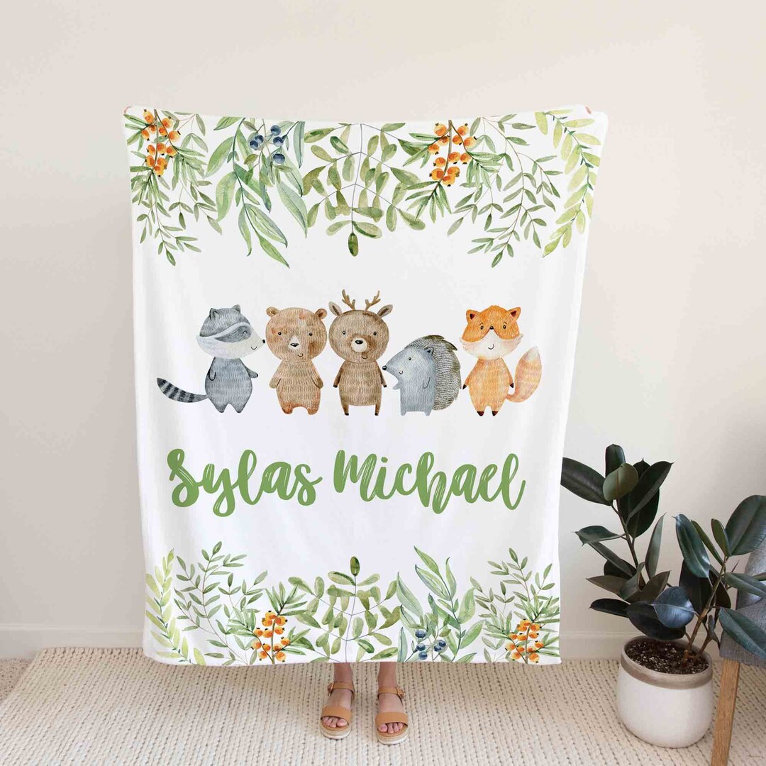 Safari Woodland Baby Blanket Bedding Set - Great Gifts for Family
