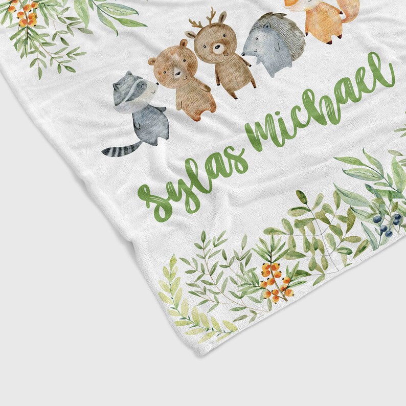 Safari Woodland Baby Blanket Bedding Set - Great Gifts for Family - Image 3