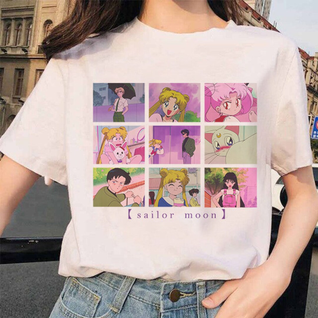 Sailor Moon Collage Shirt - Anime Gift for Fans, Cute Sailor Moon Tee
