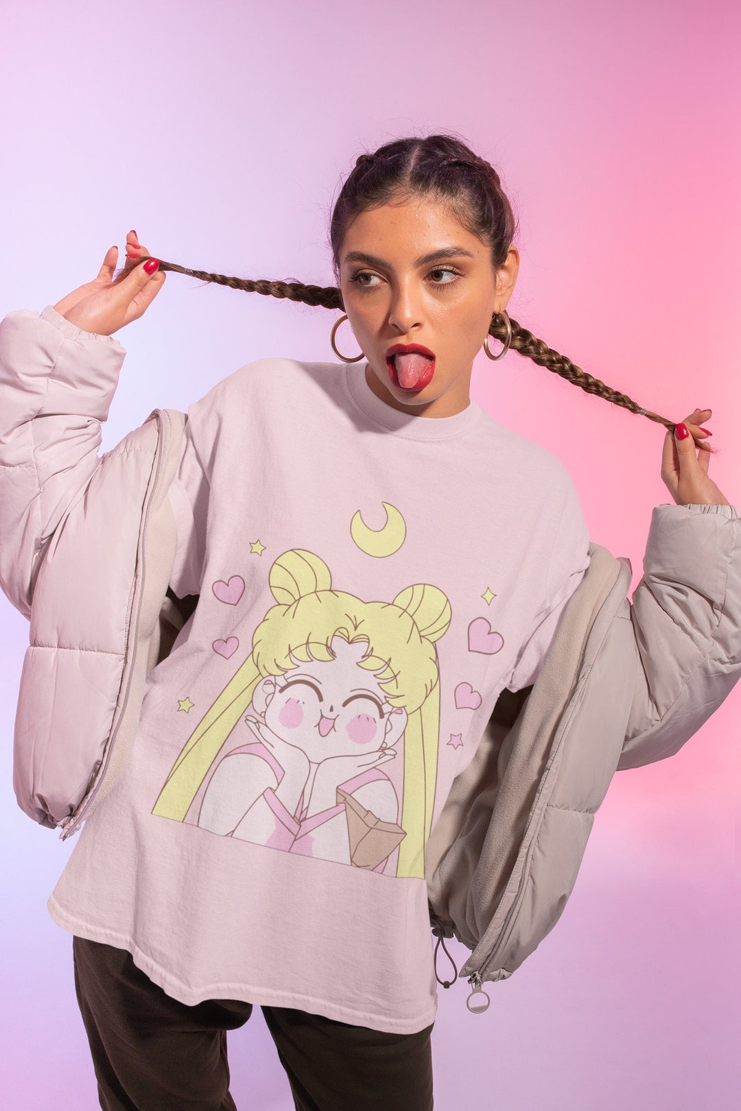 Sailor Moon Japanese Ramen Tee - Kawaii Aesthetic Gift