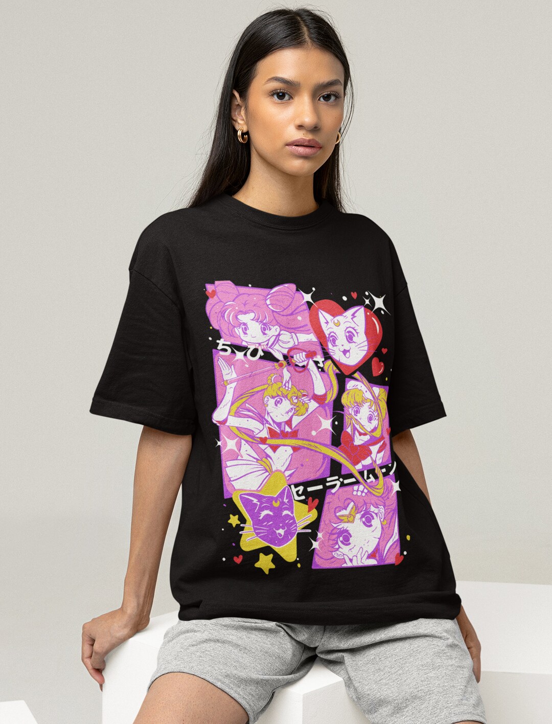 Sailor Moon Otaku Shirt - Unisex Mamoru 90s Japanese Sweatshirt for Aesthetic Fans with Unique Graphic Tee