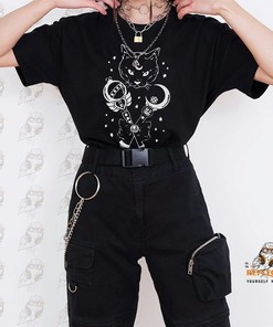 Sailor Moon Tee: Unisex Top with Luna, Mamoru, and Serena Design