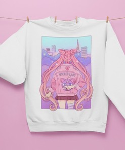 Sailor Moon Wicked Lady Sweatshirt - Harajuku Kawaii Anime Hoodie, Manga Clothing