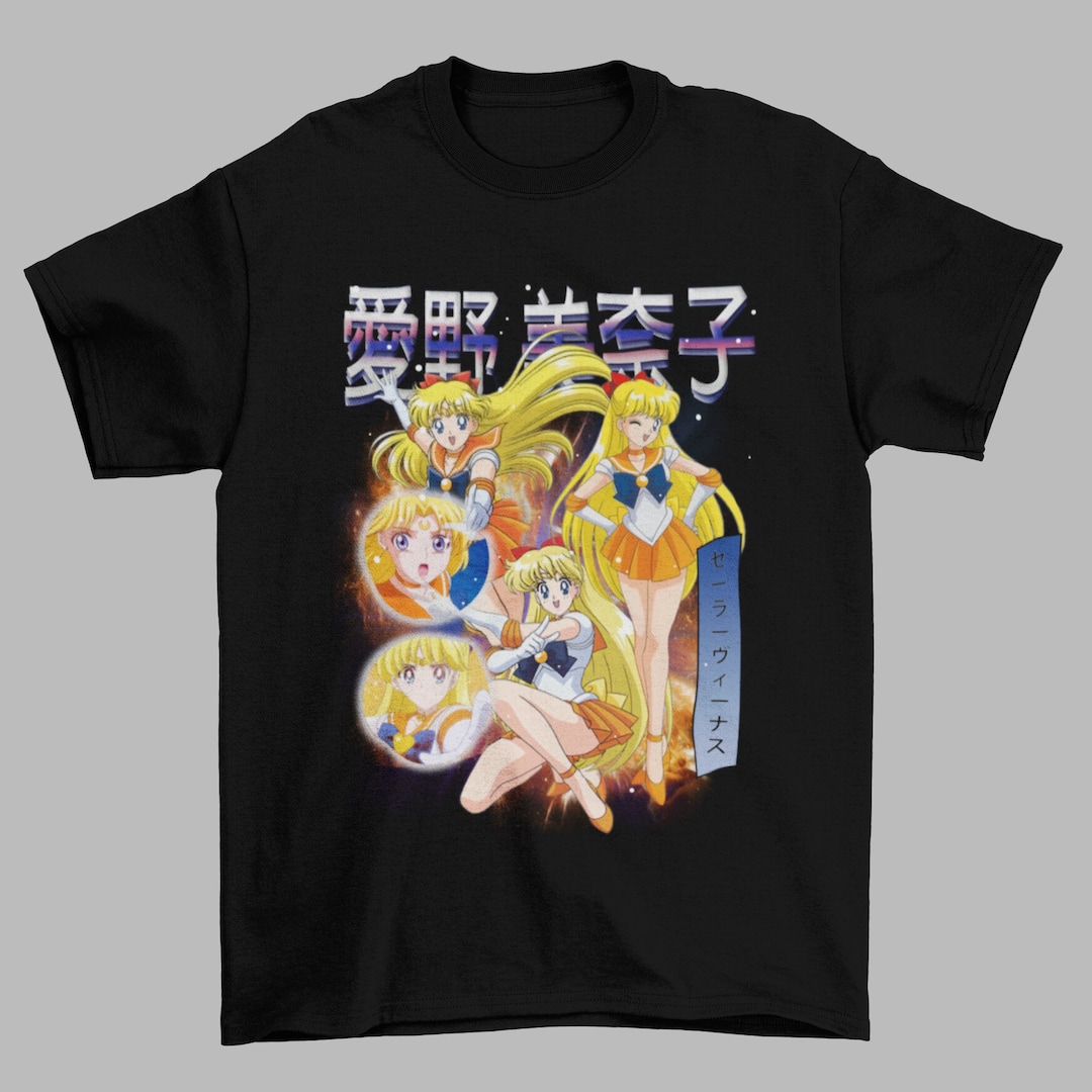 Sailor Venus Vintage Style Tee - Aino Minako Kawaii Clothing, Magical Girl Anime Shirt