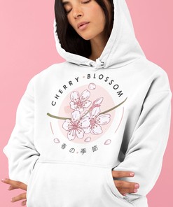 Sakura Blossom Hoodie - Japanese Aesthetic Design - Kawaii Anime Unisex Clothing