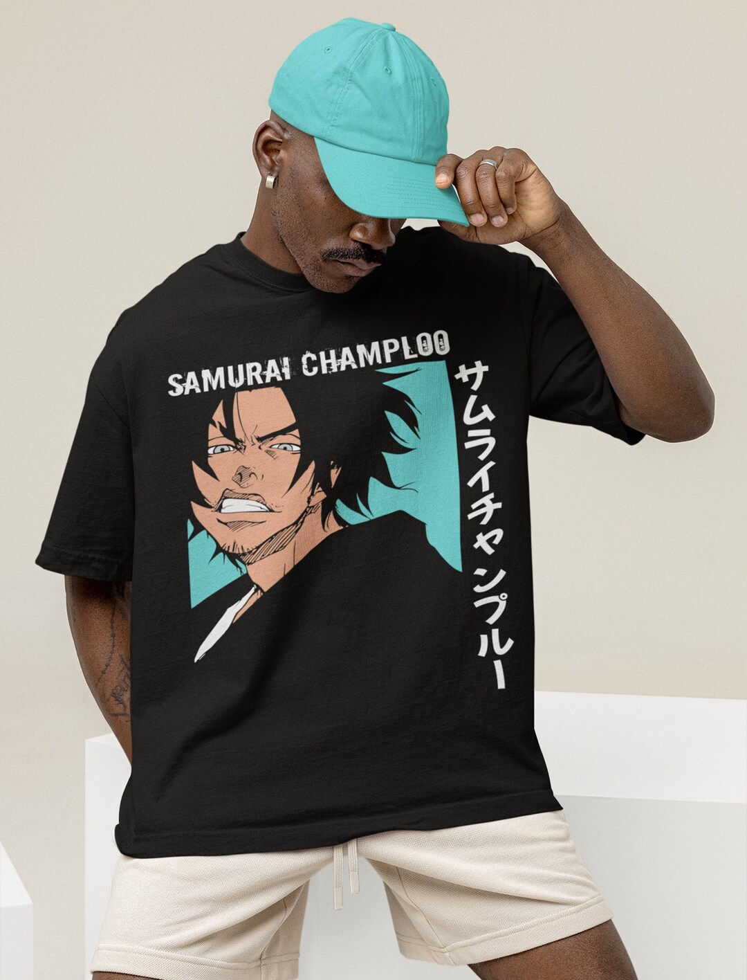 Samurai Champloo Sword Anime Jersey - Unisex Jin Fuu Mugen Kasumi Shirt for Fans of Anime with Unique Graphic Tee