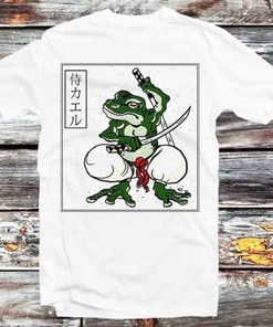 Samurai Ninja Frog Toad Tee - Perfect Gift for Japanese Culture Lovers, Vintage Retro Anime T-Shirt