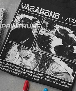 Samurai Vintage Anime Shirt with Vagabond Retro Tee and Japanese Aesthetic Hoodie (Gift for Fans)