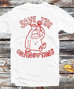 Save The Orangutan Homage T-Shirt - Cool Gift for Anime Fans and Nature Lovers