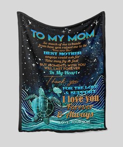 Sea Turtle Personalized Quilt Blanket for Mom - Perfect Gifts for Family and Home Decoration