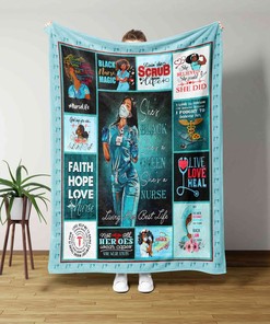 She Is Queen Black Nurse Quilt Blanket - Great Gifts for Family or Home Decoration