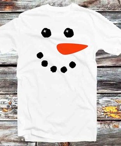 Snowman Face Christmas Xmas T-Shirt - Vintage Retro Gift for the Holidays