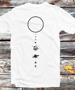 Solar System Universe Planet Space Graphic Tee - Cool Astronomy Gift for Anime Fans