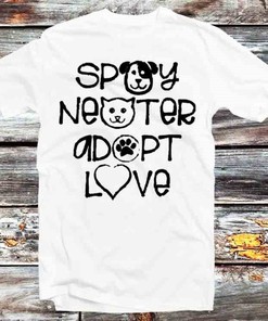 Spay Neuter Adopt Love Citrus Tee - Great Gift For Animal Lovers and Anime Fans