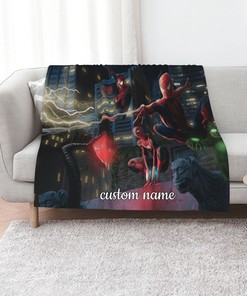 Spider-Man No Way Home Custom Name Quilt Blanket - Perfect for Bedroom Decor and Home Decoration
