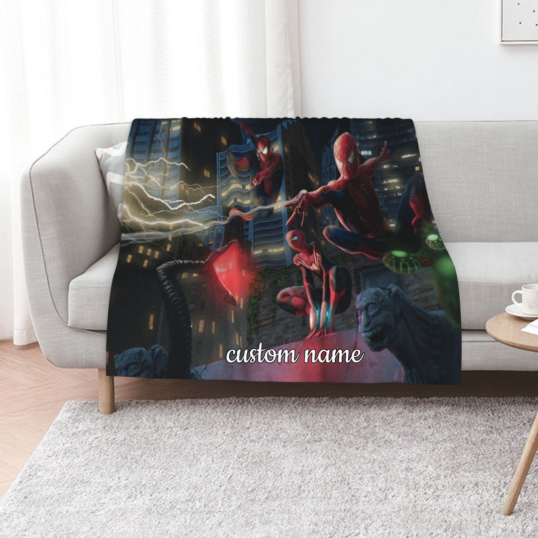 Spider-Man No Way Home Custom Name Quilt Blanket - Perfect for Bedroom Decor and Home Decoration