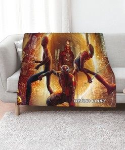 Spider-Man No Way Home Quilt Blanket: Personalize Your Name for Home Decoration and Living Room