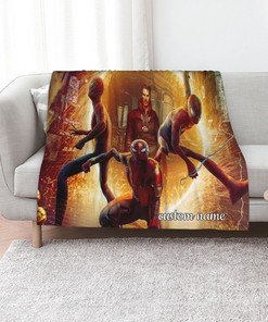 Spider-Man No Way Home Quilt Blanket: Personalize Your Name for Home Decoration and Living Room