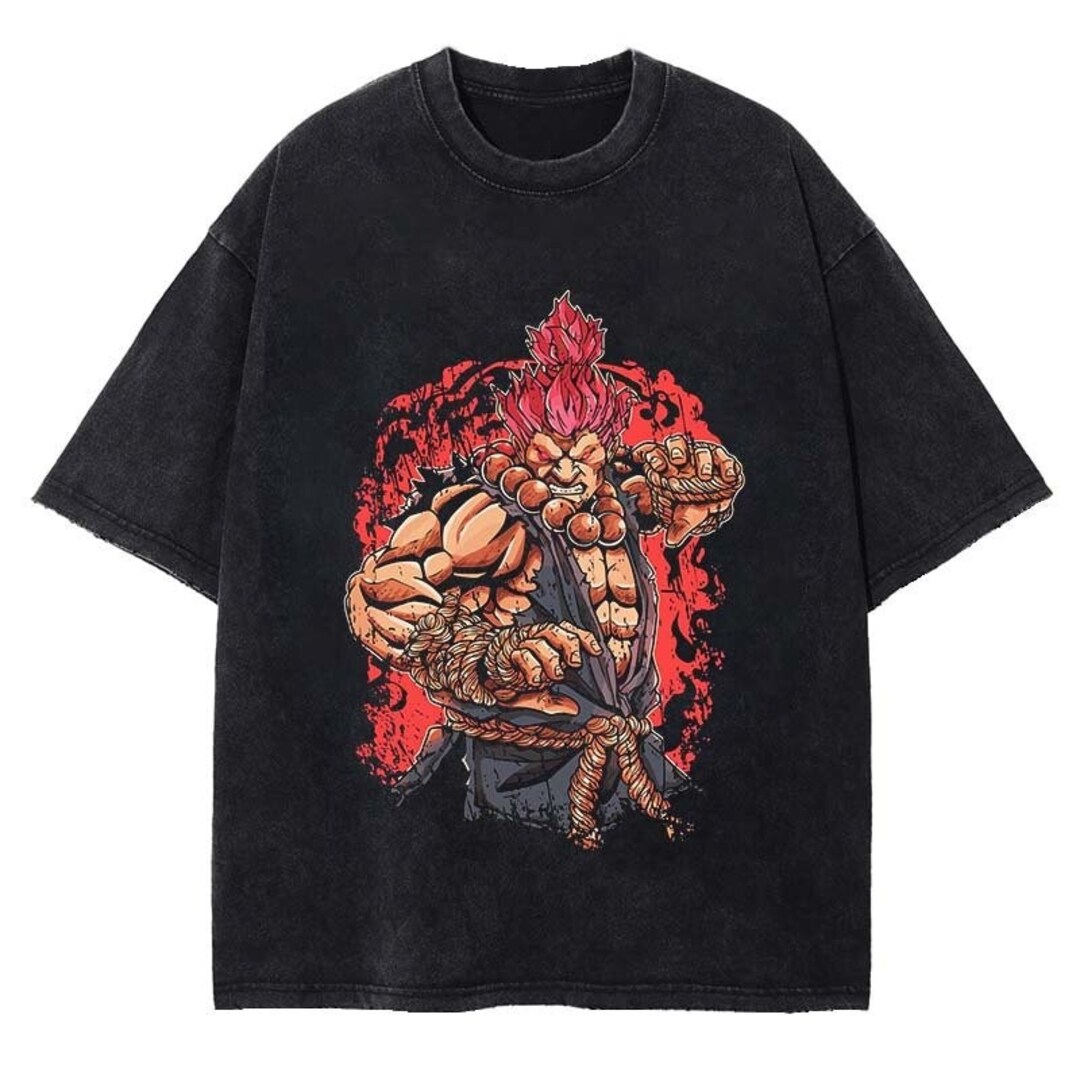 Stylish Anime and Street Fighter T-Shirt - Perfect Gift for Gamers