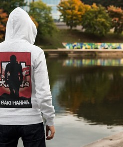 Stylish Baki The Grappler Manga Hoodie - Unisex Sweatshirt Featuring Yujiro and Baki Hanma