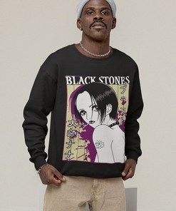 Stylish Nana Osaki Anime Sweatshirt - Anime Sweatshirt, Black Stones Manga Sweater, Unique Graphic Tee, Otaku Clothing