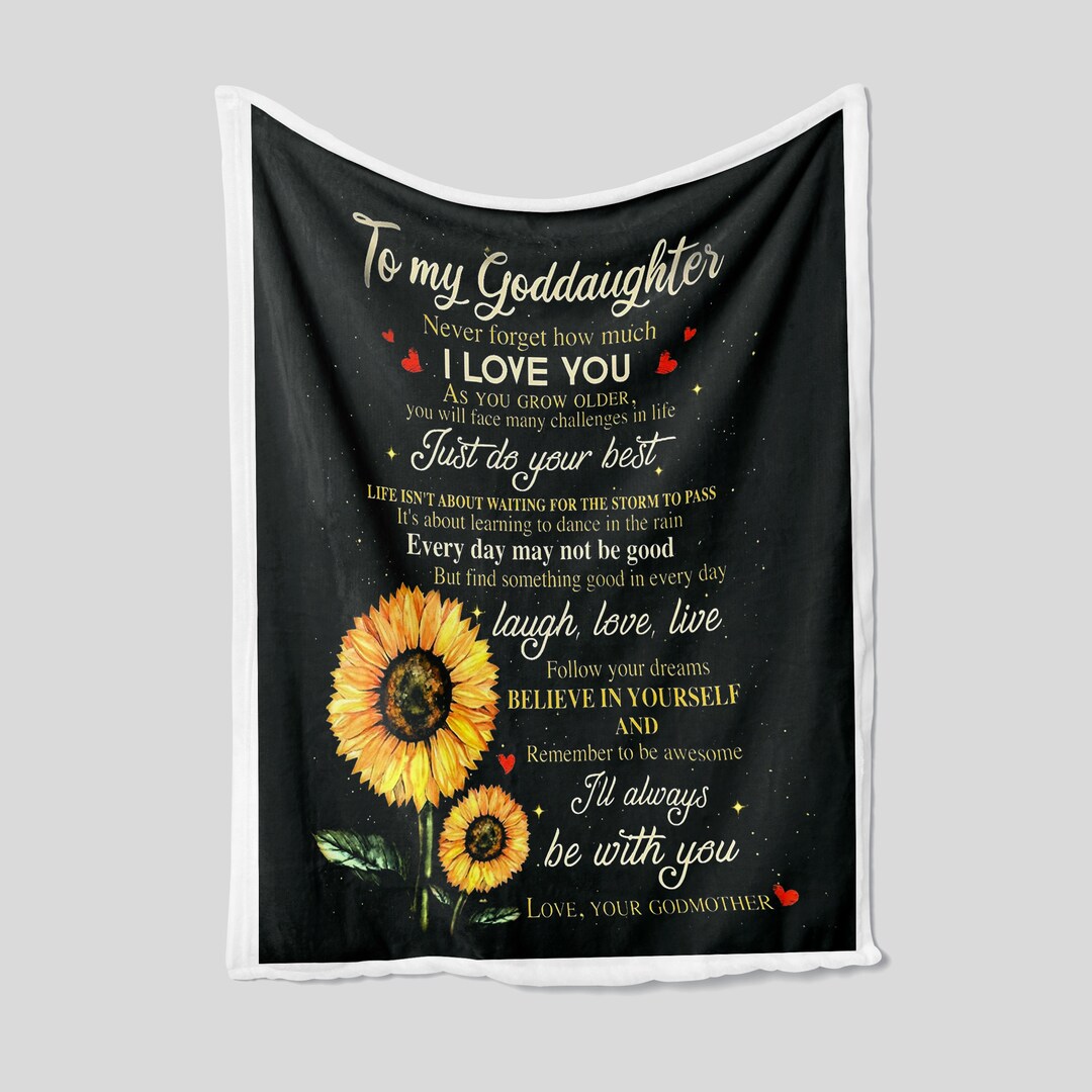 Sunflower Quilt Blanket Bedding Set for Goddaughter - Perfect for Home Decoration