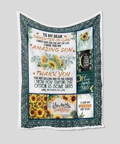 Sunflower Quilt Blanket for Daughter-in-Law - Perfect for Bedroom Decor