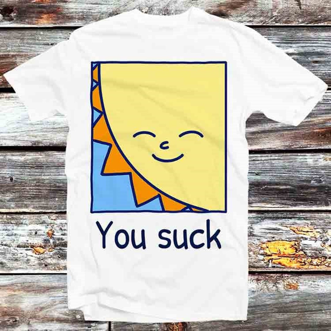 Sunset You Suck T-Shirt, Vintage Style Fan Gift - Unisex Cartoon Anime Top
