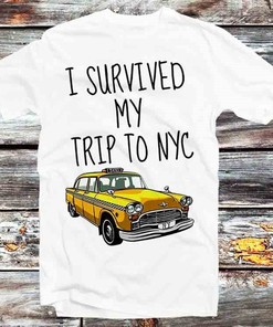 Survived My NYC Taxi Trip Unisex Anime T-Shirt - Travel Lover and Souvenir Gift