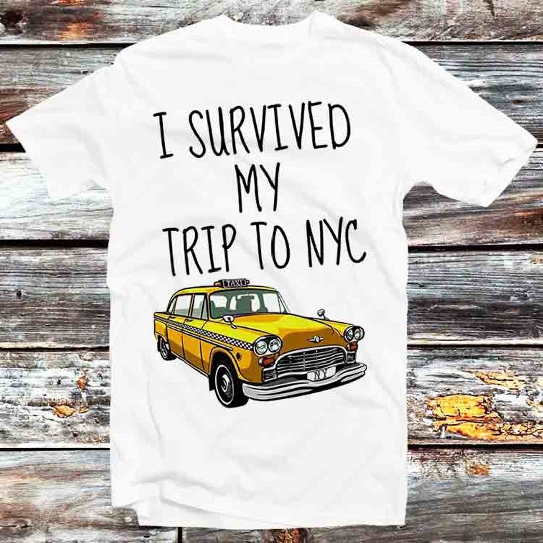 Survived My NYC Taxi Trip Unisex Anime T-Shirt - Travel Lover and Souvenir Gift