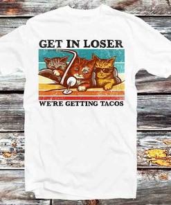 Taco Lovers Cat Mafia Vintage Tee - Great Gift for Mexican and Anime Lovers