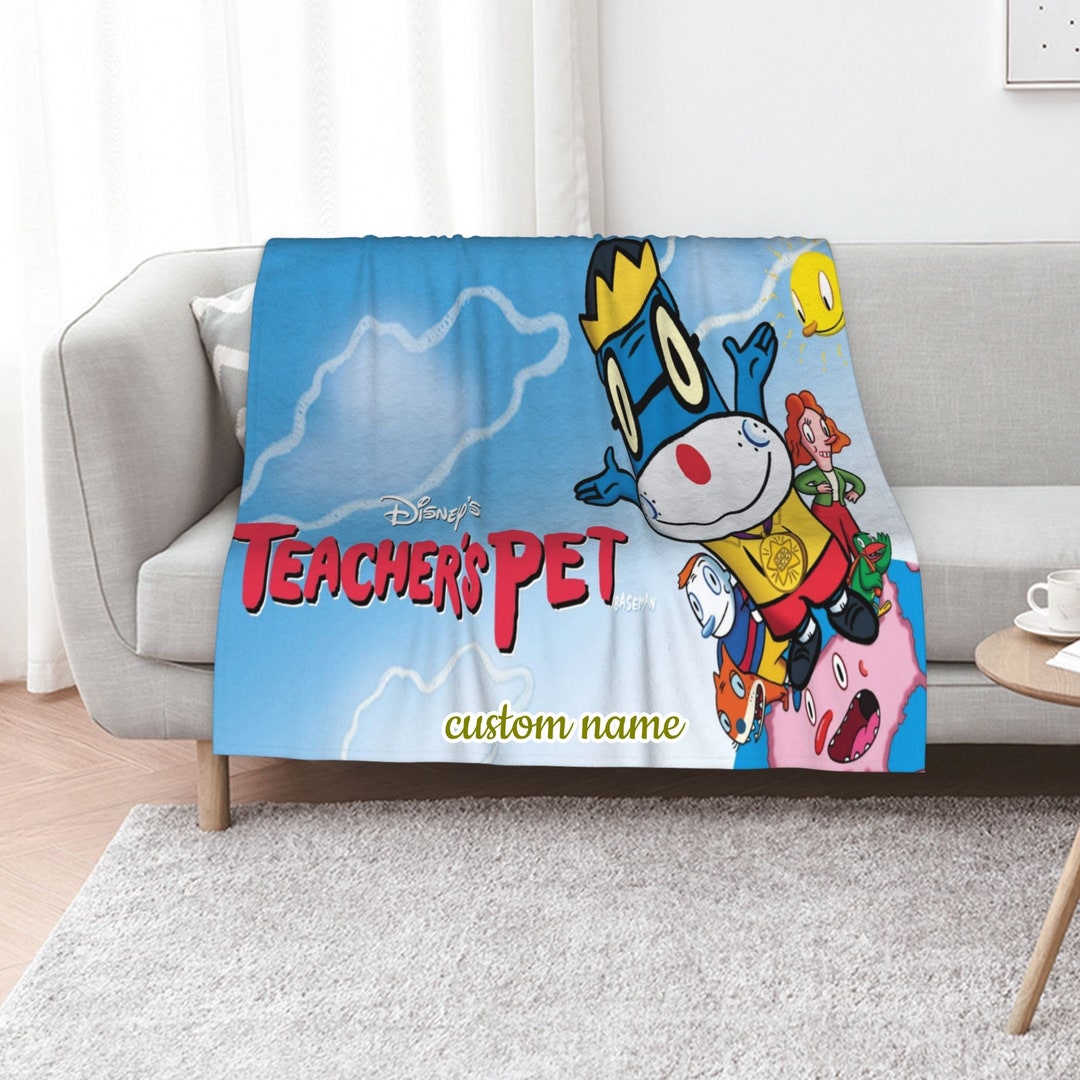 Teacher's Pet Quilt Blanket Set with Custom Name Perfect for Bedroom