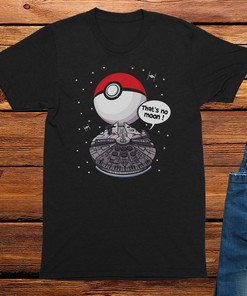 That's No Moon Anime Tee - Men's Sci-Fi Gift Idea, Funny Tee for Fans & Lovers
