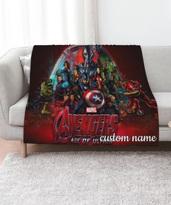 The Avengers Age Of Ultron Quilt Bedding Set Blanket - Personalize Your Name for Home Decoration and Picnic