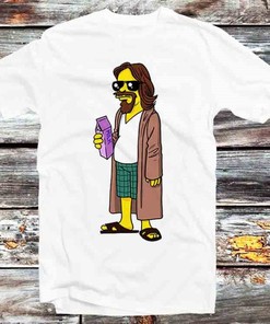 The Dude Homer Lebowski Unisex Anime T-Shirt - Movie Lover and Pop Culture Gift
