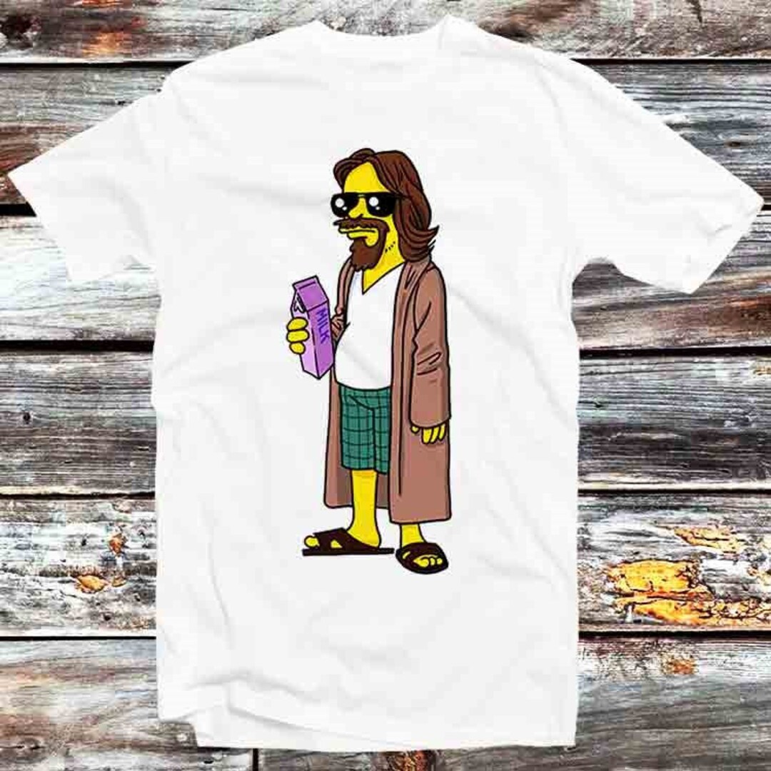The Dude Homer Lebowski Unisex Anime T-Shirt - Movie Lover and Pop Culture Gift